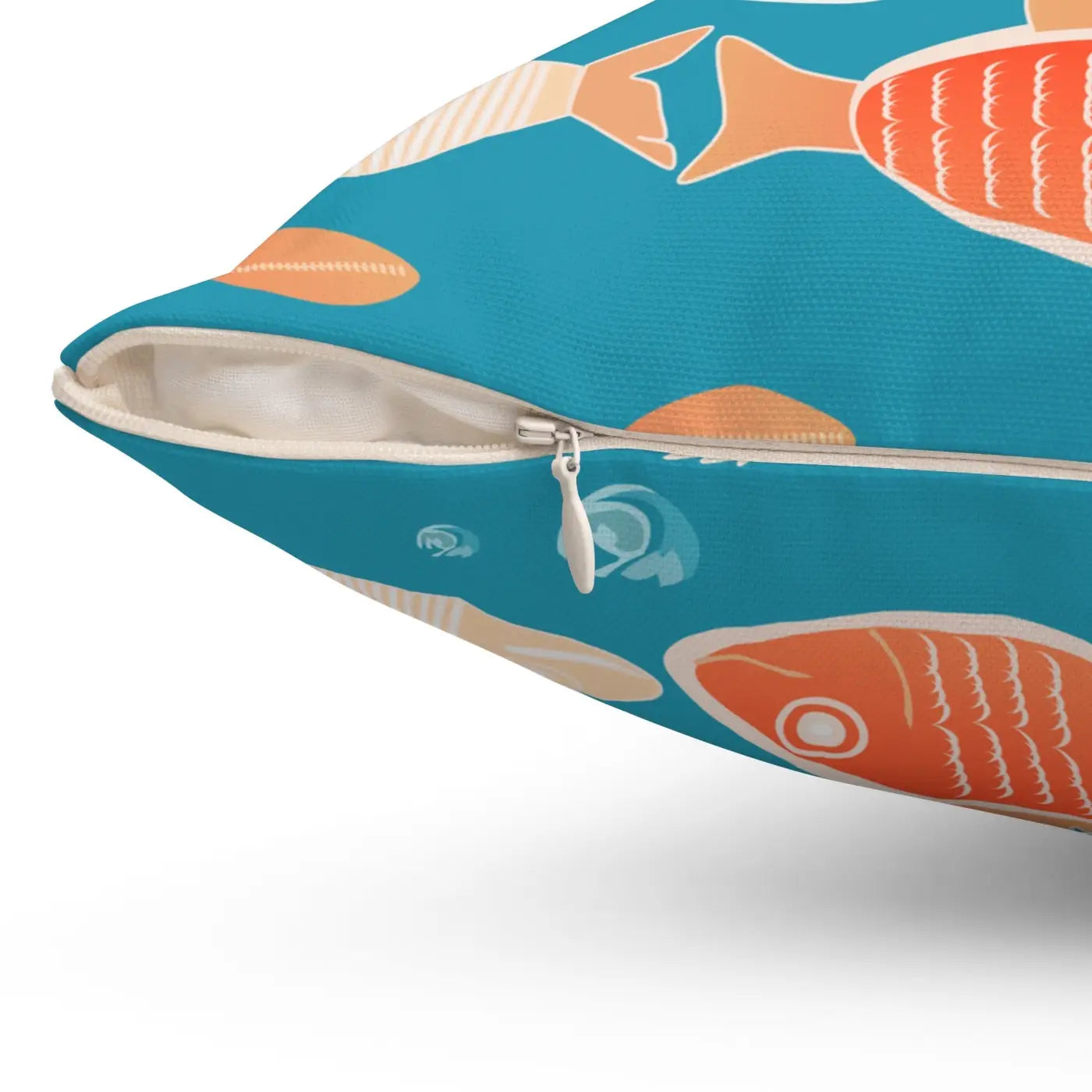 Fishes Pattern Polyester Square Pillow - Vibrant Home Decor - DipaliZ