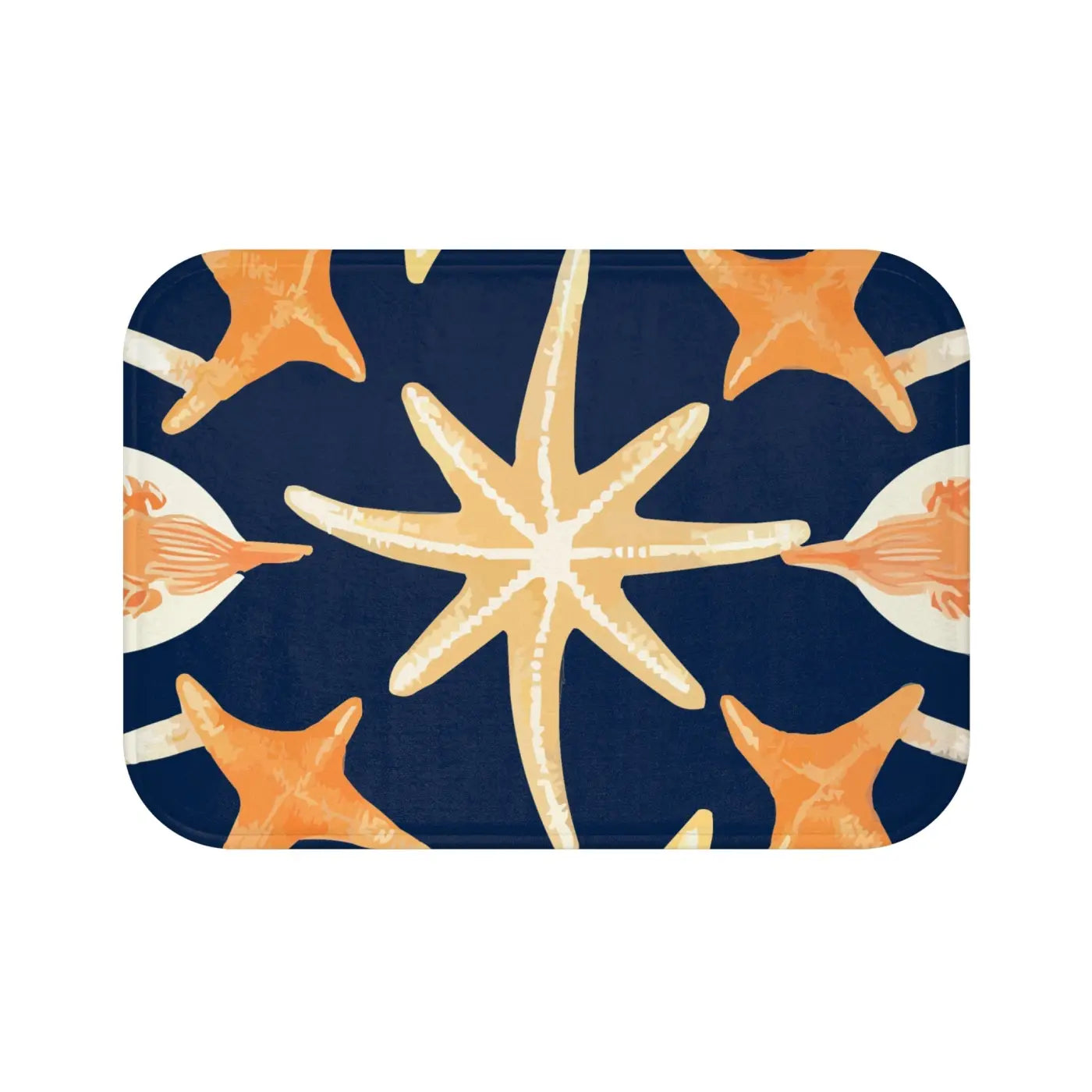 Star Fish Bath Mat - Coastal Ocean Vibes Design - DipaliZ