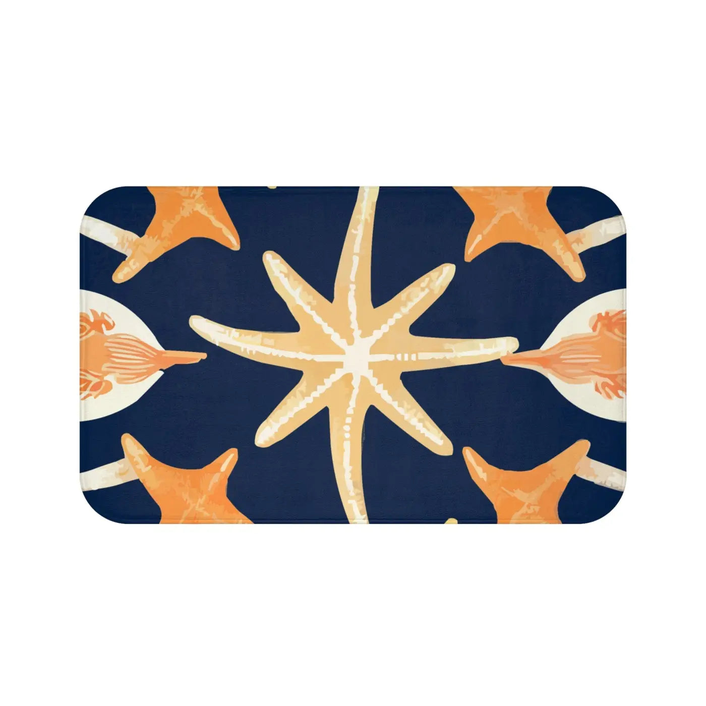 Star Fish Bath Mat - Coastal Ocean Vibes Design - DipaliZ