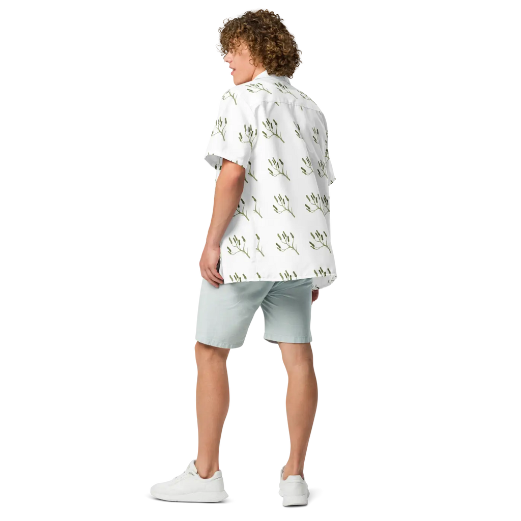 Unisex Button Shirt - Flora Graphics Eco Summer - DipaliZ