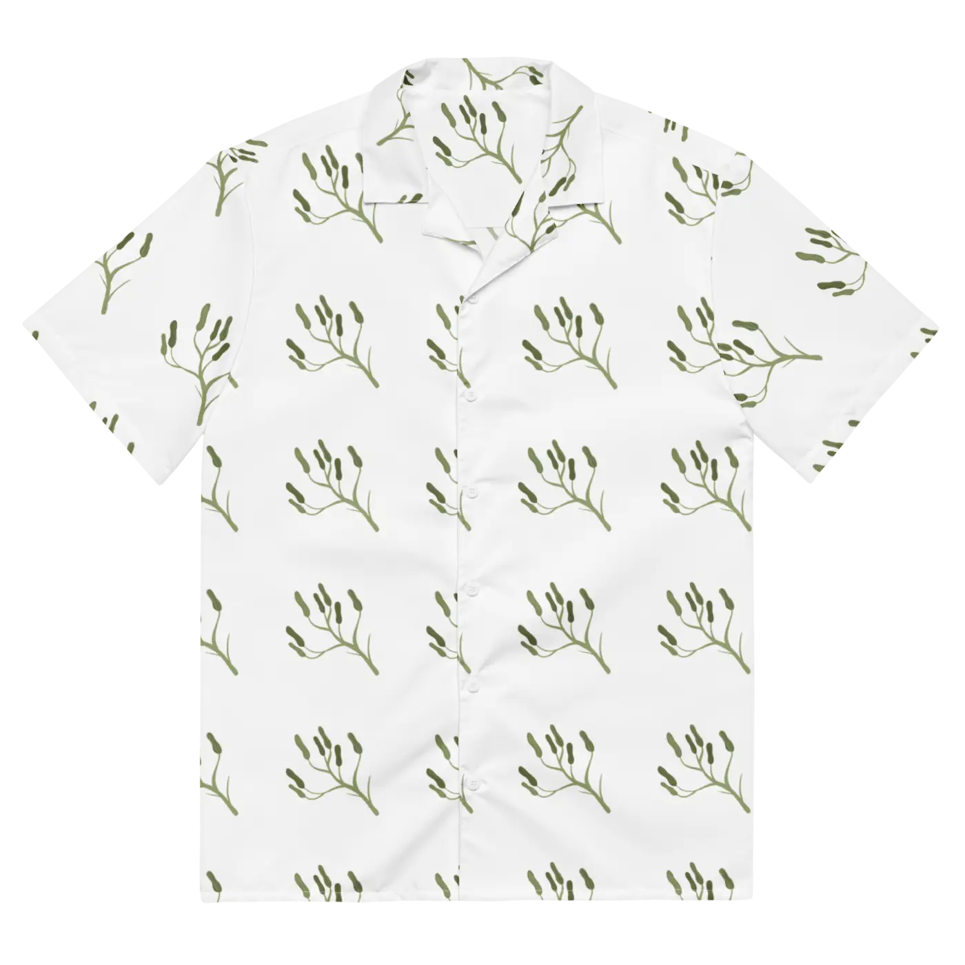 Unisex Button Shirt - Flora Graphics Eco Summer - DipaliZ