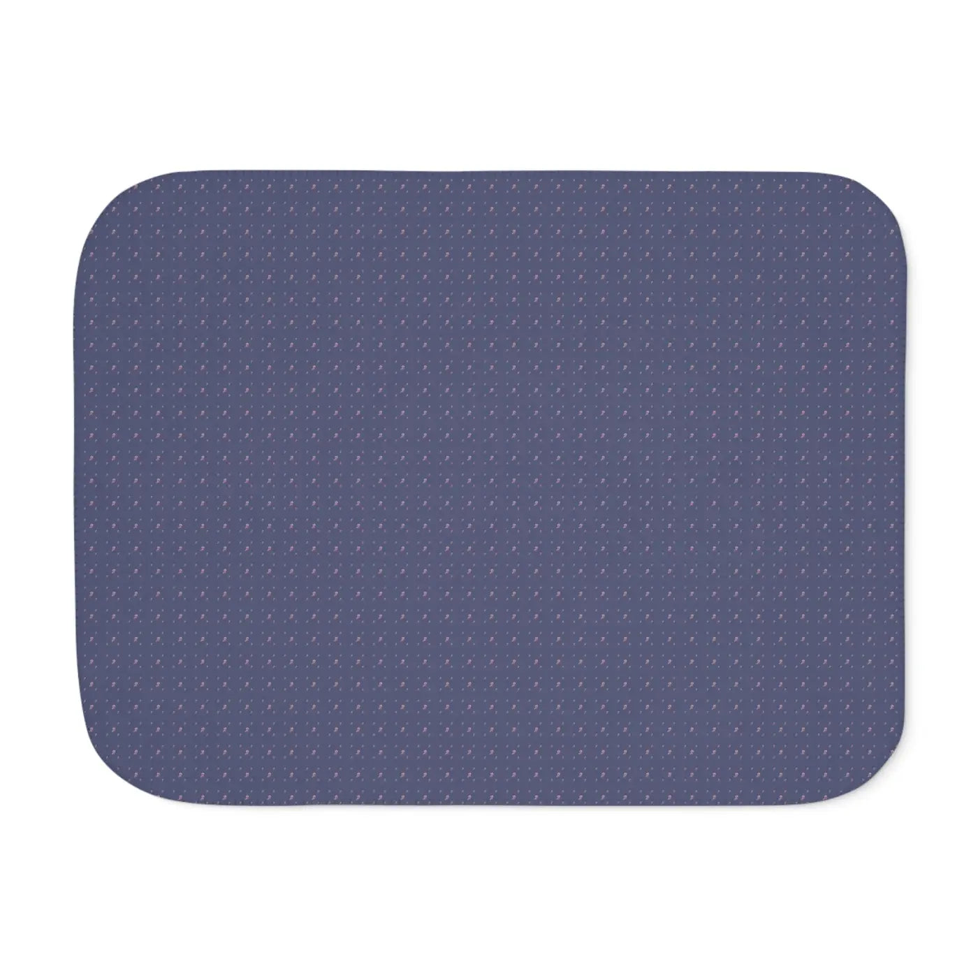 Floral Blue Sherpa Blanket - Cozy Polyester Throw - DipaliZ