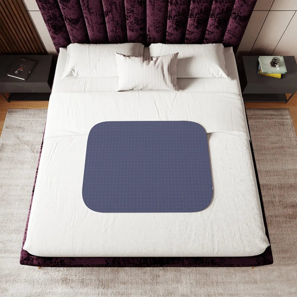 Floral Blue Sherpa Blanket - Cozy Polyester Throw - DipaliZ