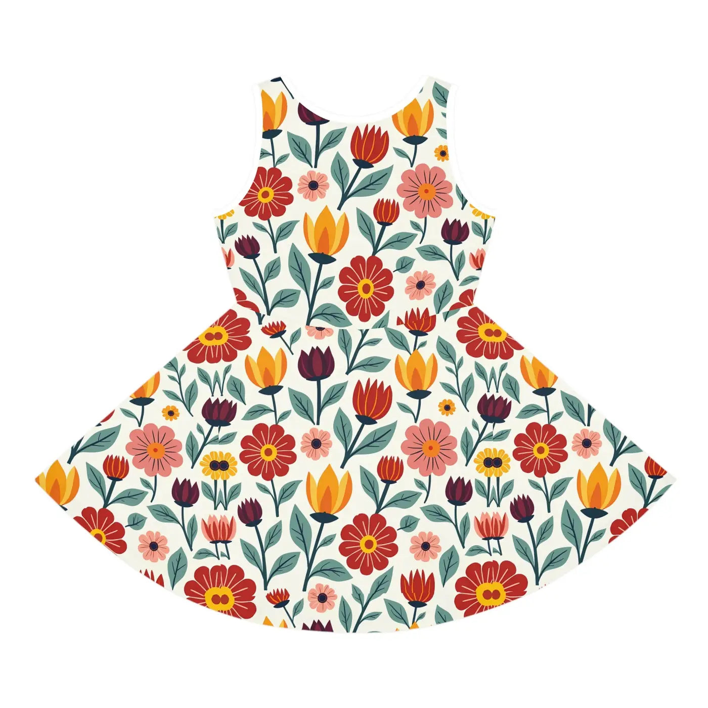 Floral Girls Sleeveless Sundress - Summer Ready Style - DipaliZ