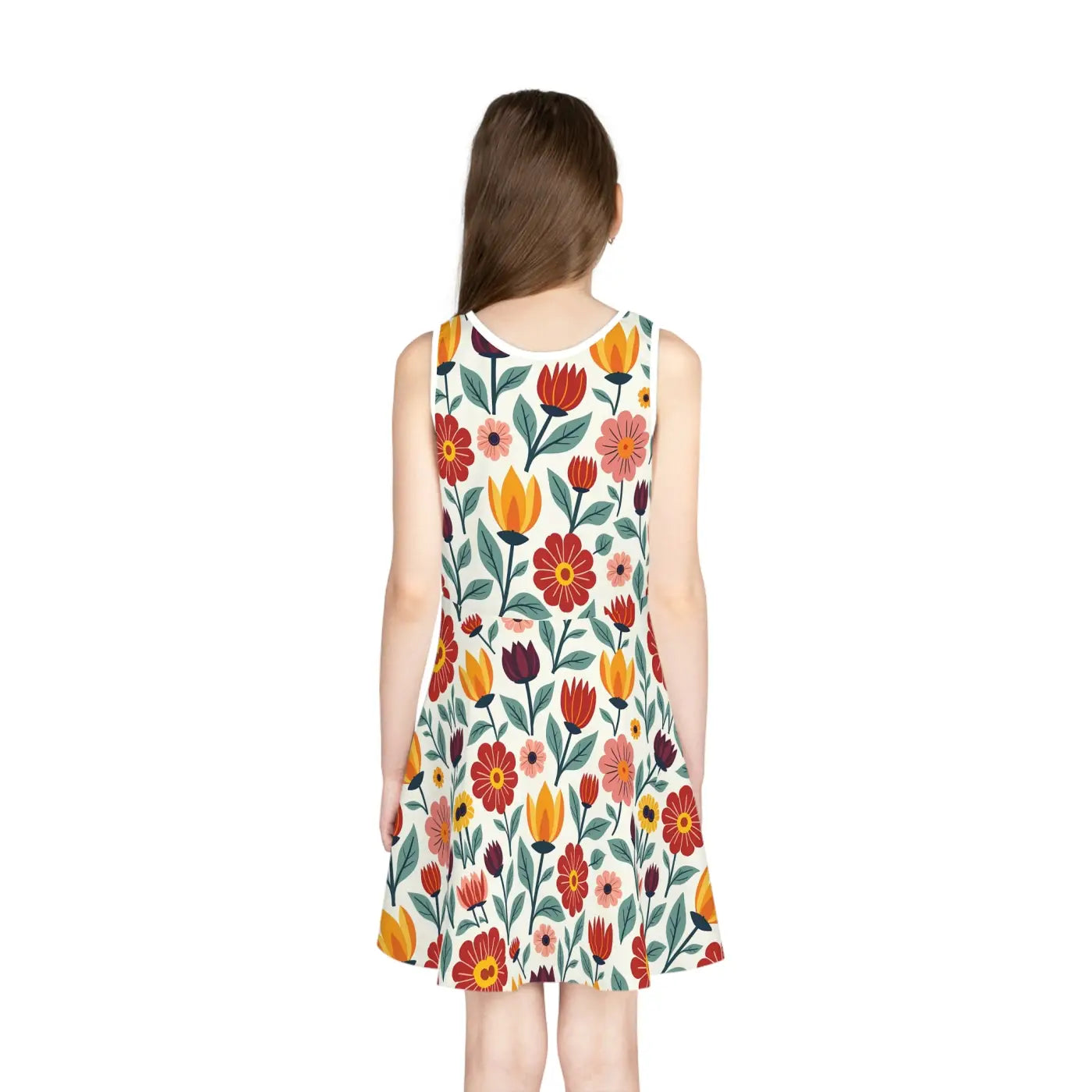 Floral Girls Sleeveless Sundress - Summer Ready Style - DipaliZ