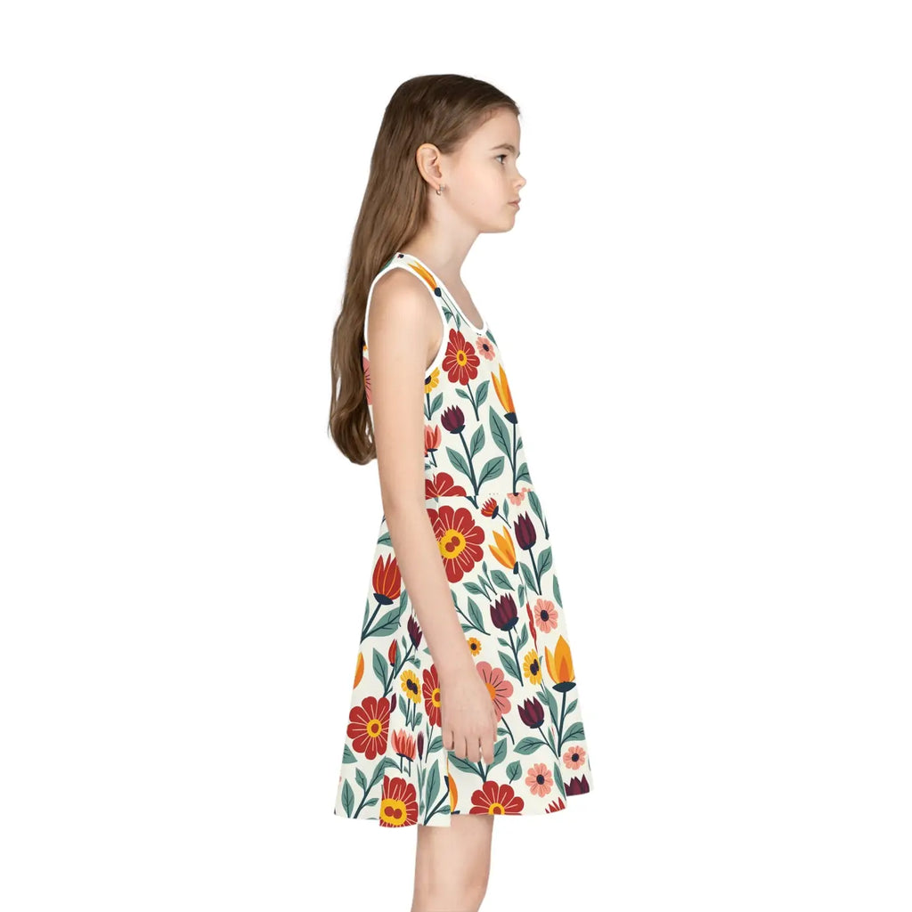 Floral Girls Sleeveless Sundress - Summer Ready Style - DipaliZ