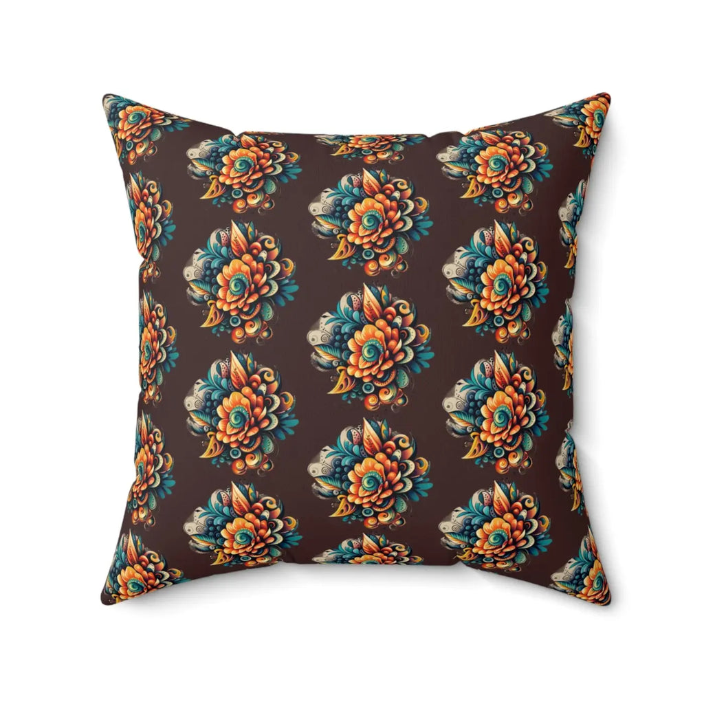 Floral Throw Pillow - Polyester Square Comfort - DipaliZ