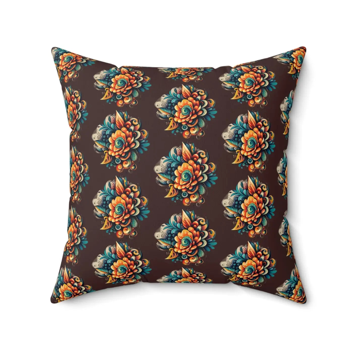 Floral Throw Pillow - Polyester Square Comfort - DipaliZ