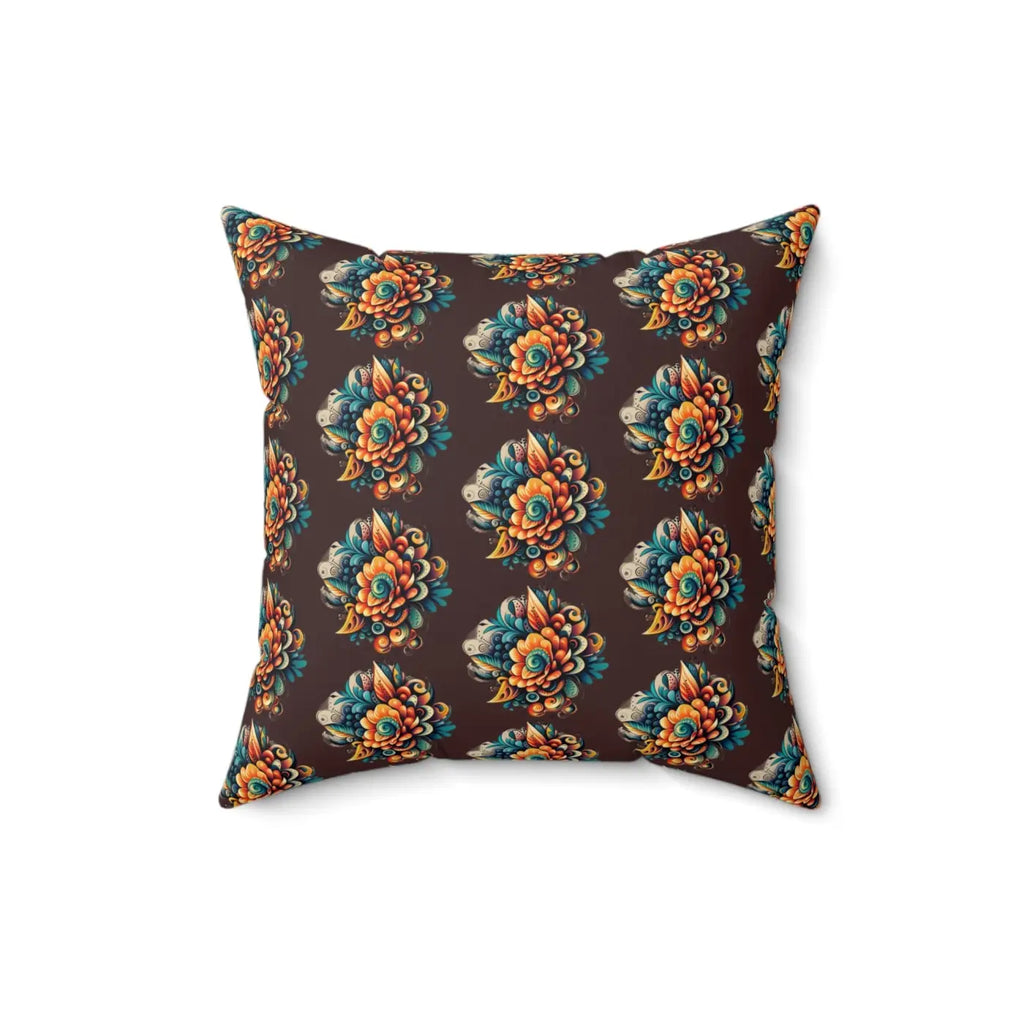 Floral Throw Pillow - Polyester Square Comfort - DipaliZ