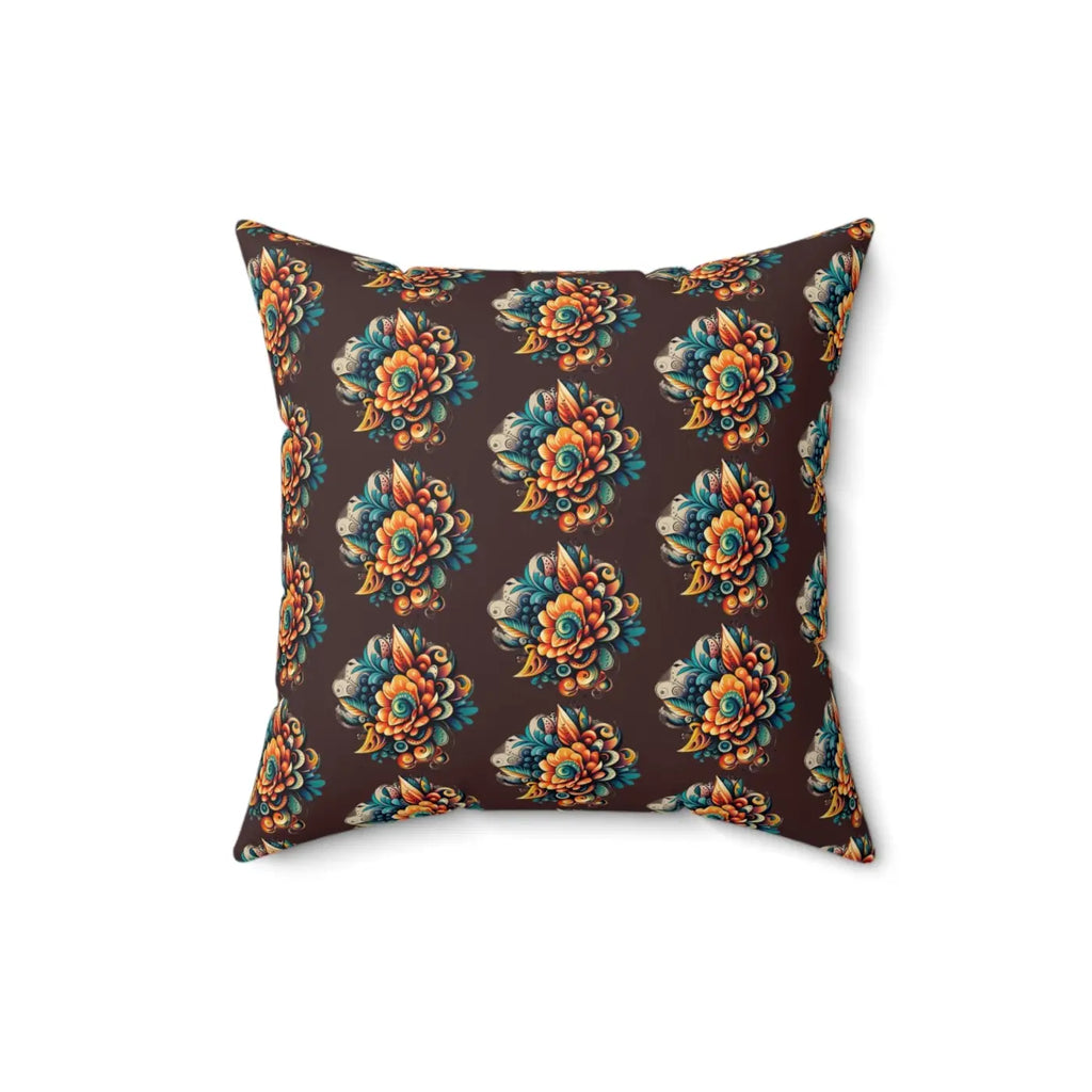 Floral Throw Pillow - Polyester Square Comfort - DipaliZ