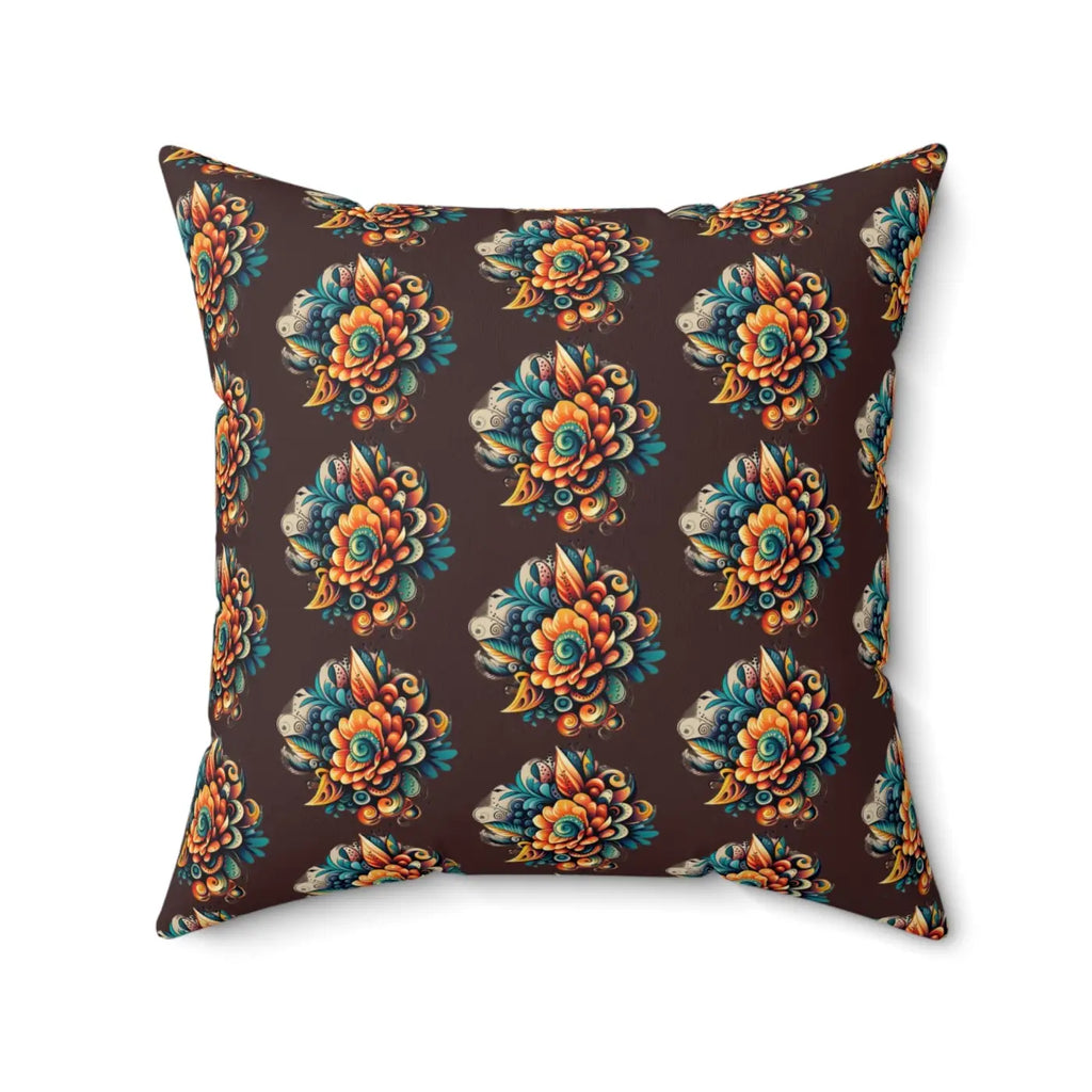 Floral Throw Pillow - Polyester Square Comfort - DipaliZ