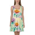 Floral Skater Dress - Flared Feminine Fit - DipaliZ
