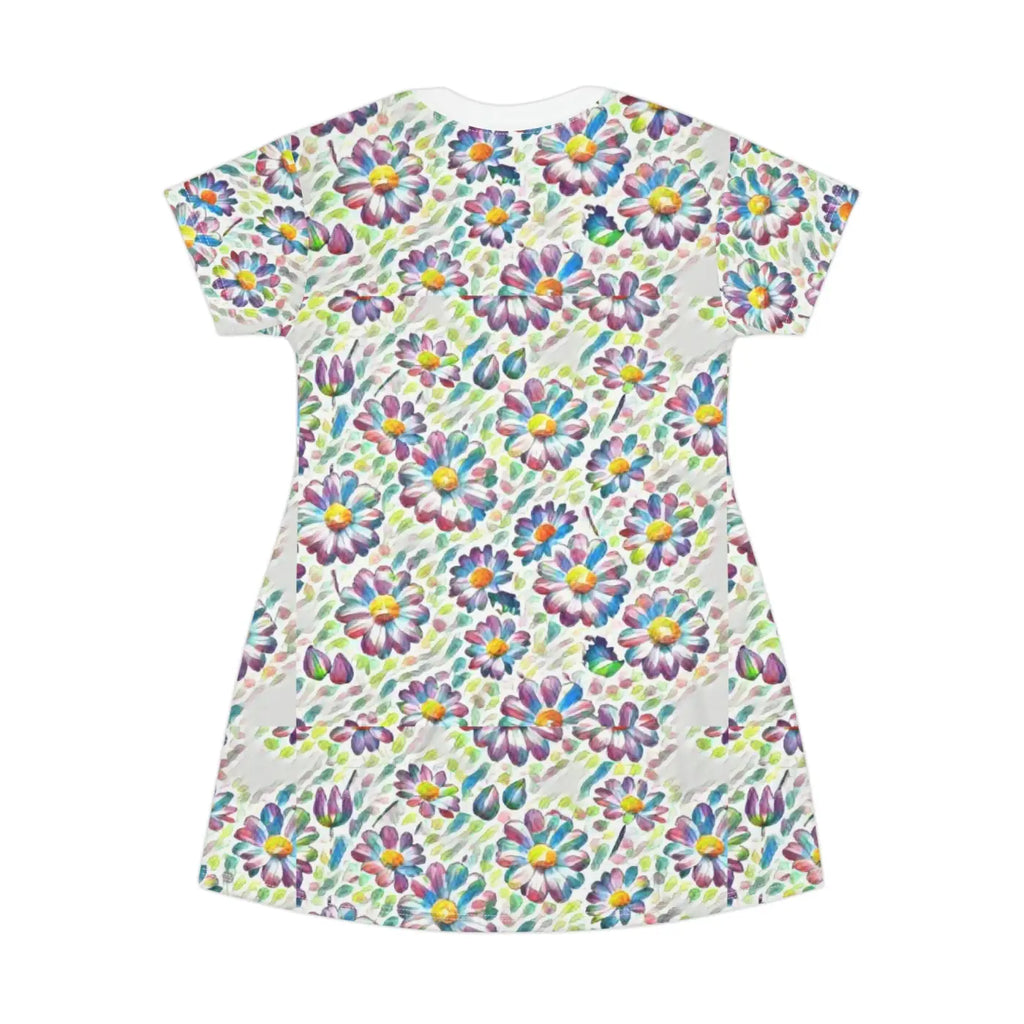 Floral Shirt Dress - Bold Print Pattern Style - DipaliZ