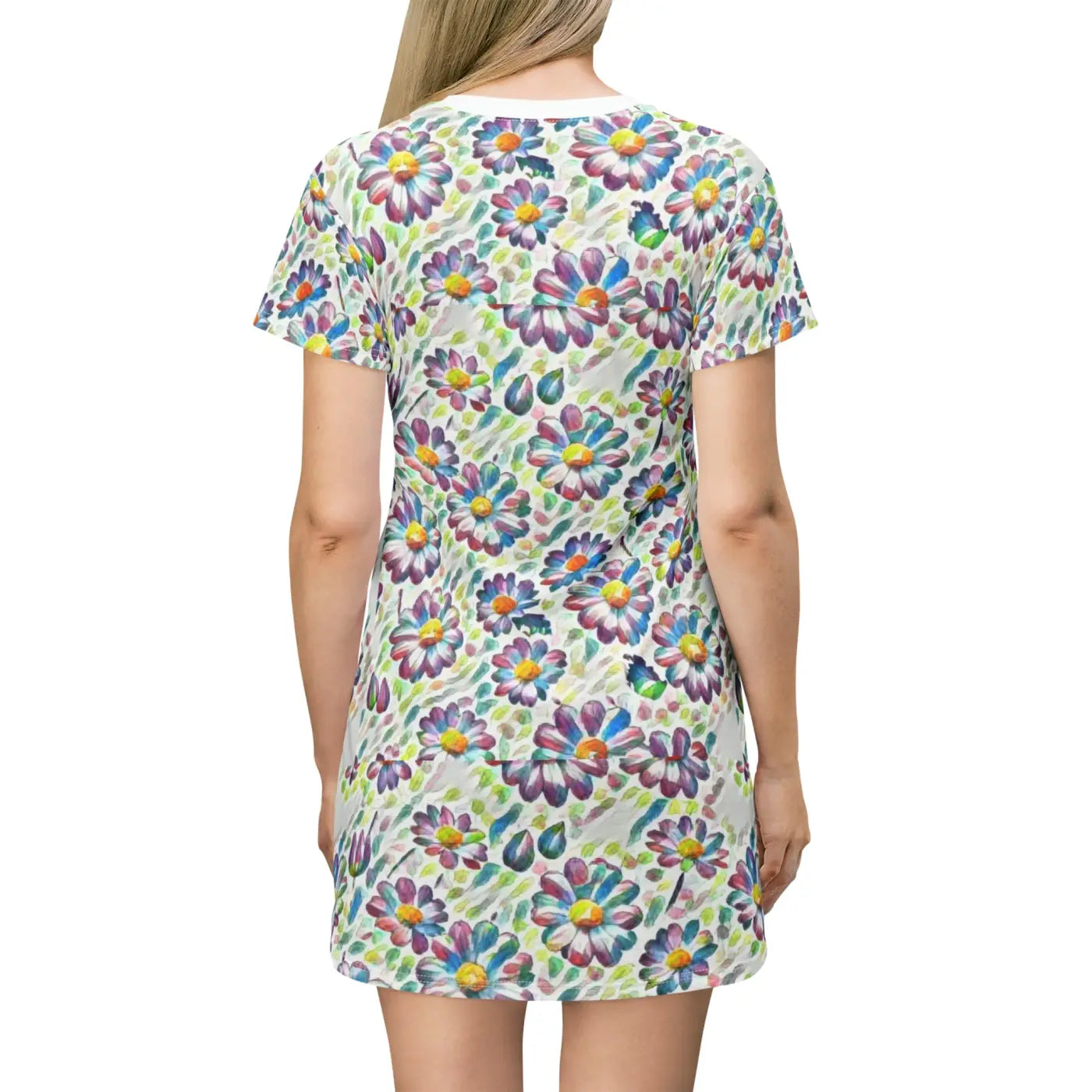 Floral Shirt Dress - Bold Print Pattern Style - DipaliZ
