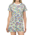 Floral Shirt Dress - Bold Print Pattern Style - DipaliZ