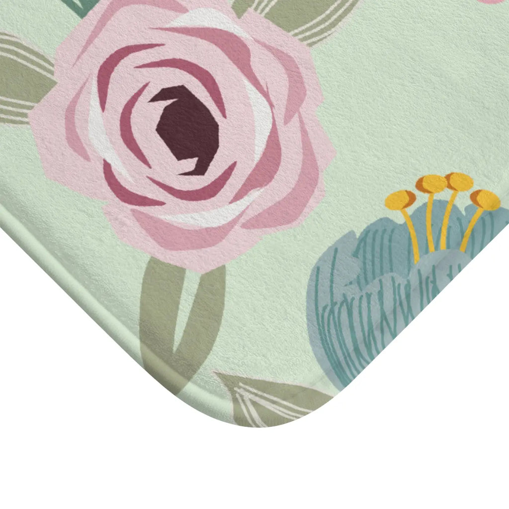 Floral Pattern Bath Mat - Cozy Eco-Friendly Gifts - DipaliZ