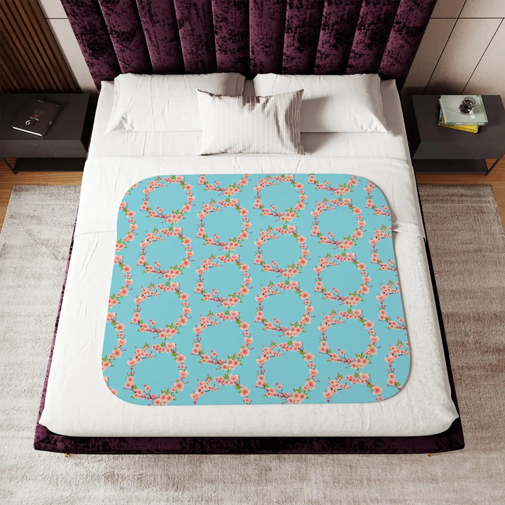 Floral Sherpa Blanket - Two Colors Available - DipaliZ