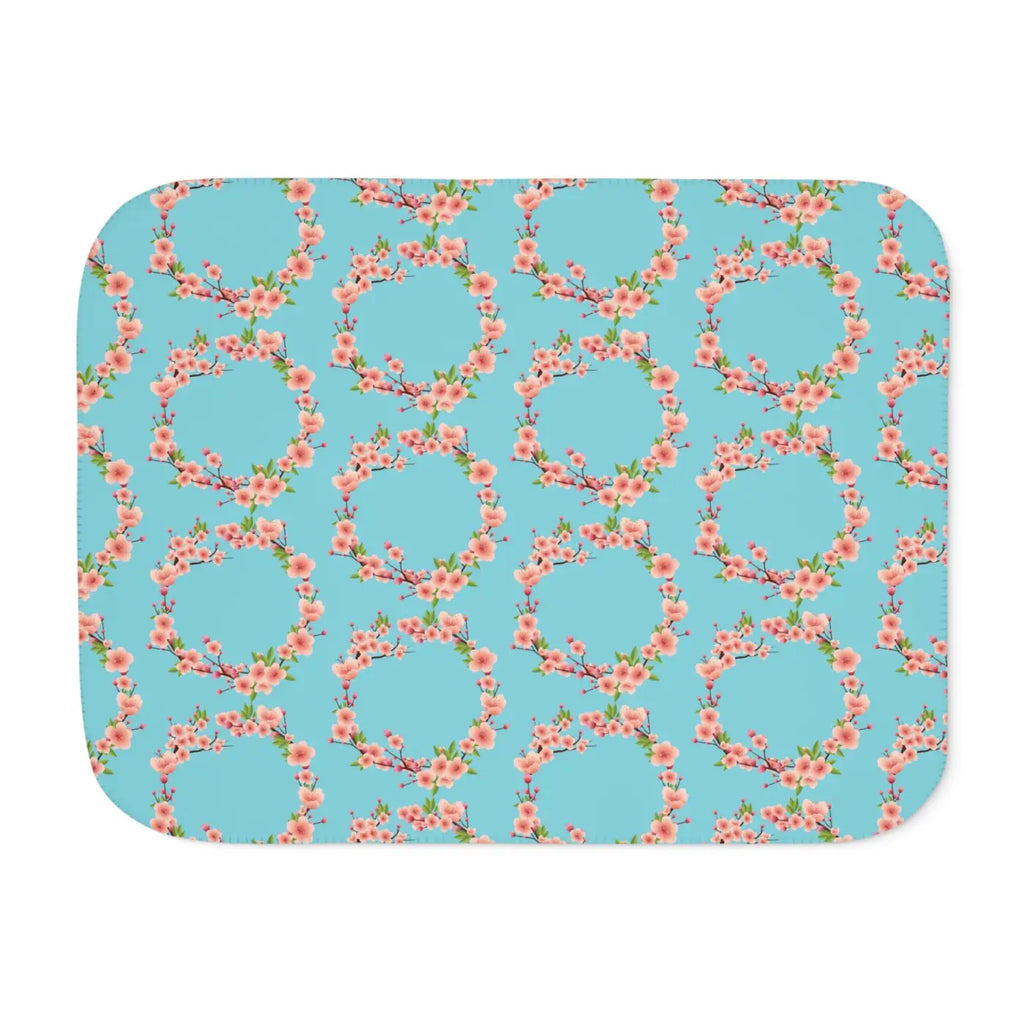 Floral Sherpa Blanket - Two Colors Available - DipaliZ