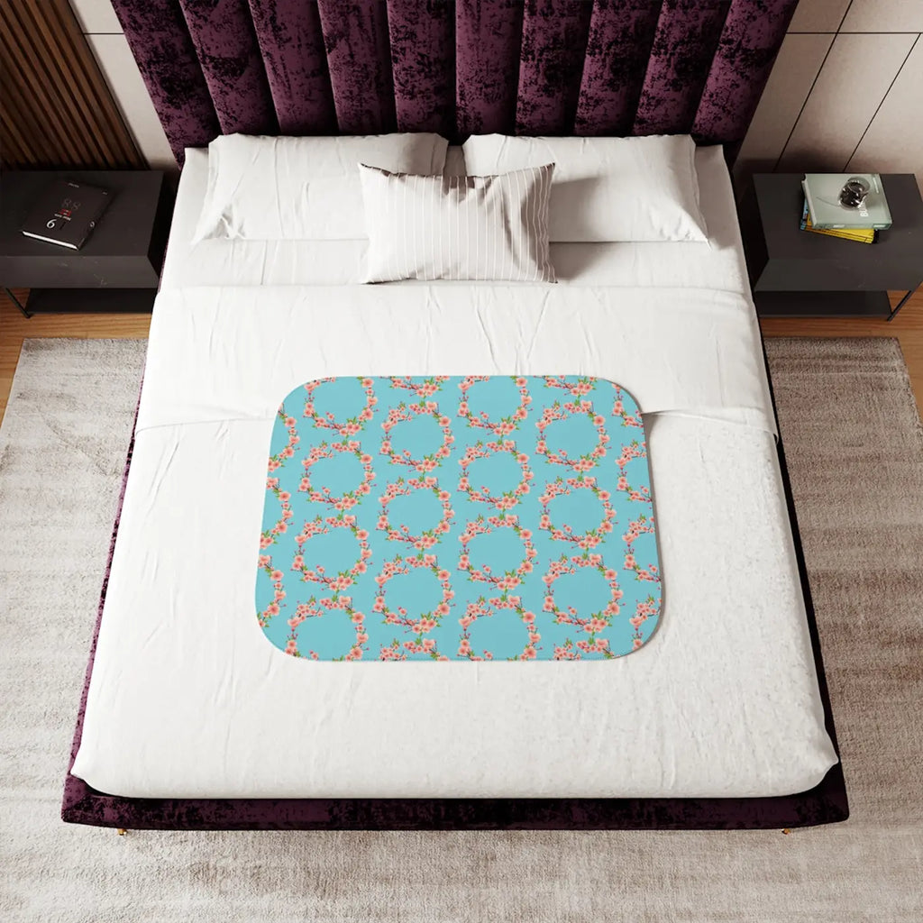 Floral Sherpa Blanket - Two Colors Available - DipaliZ