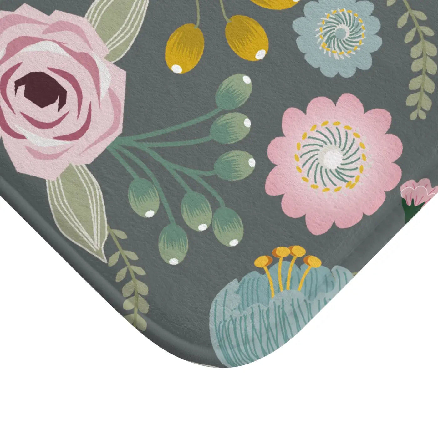 Floral Bath Rug - Plush Non-Slip Comfort - DipaliZ