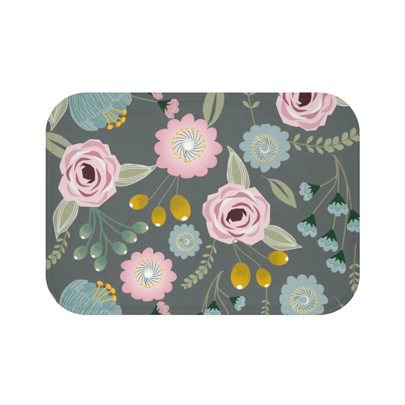 Floral Bath Rug - Plush Non-Slip Comfort - DipaliZ