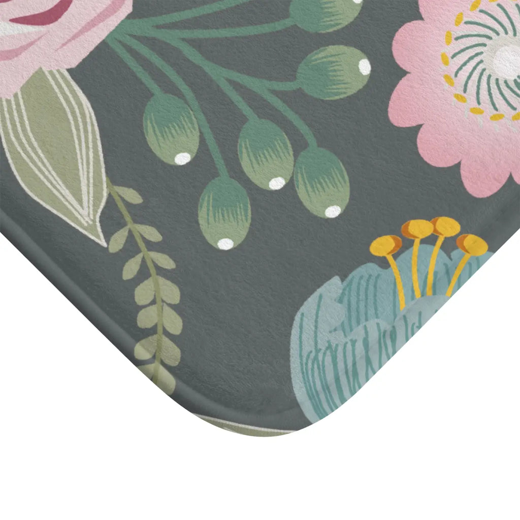 Floral Bath Rug - Plush Non-Slip Comfort - DipaliZ