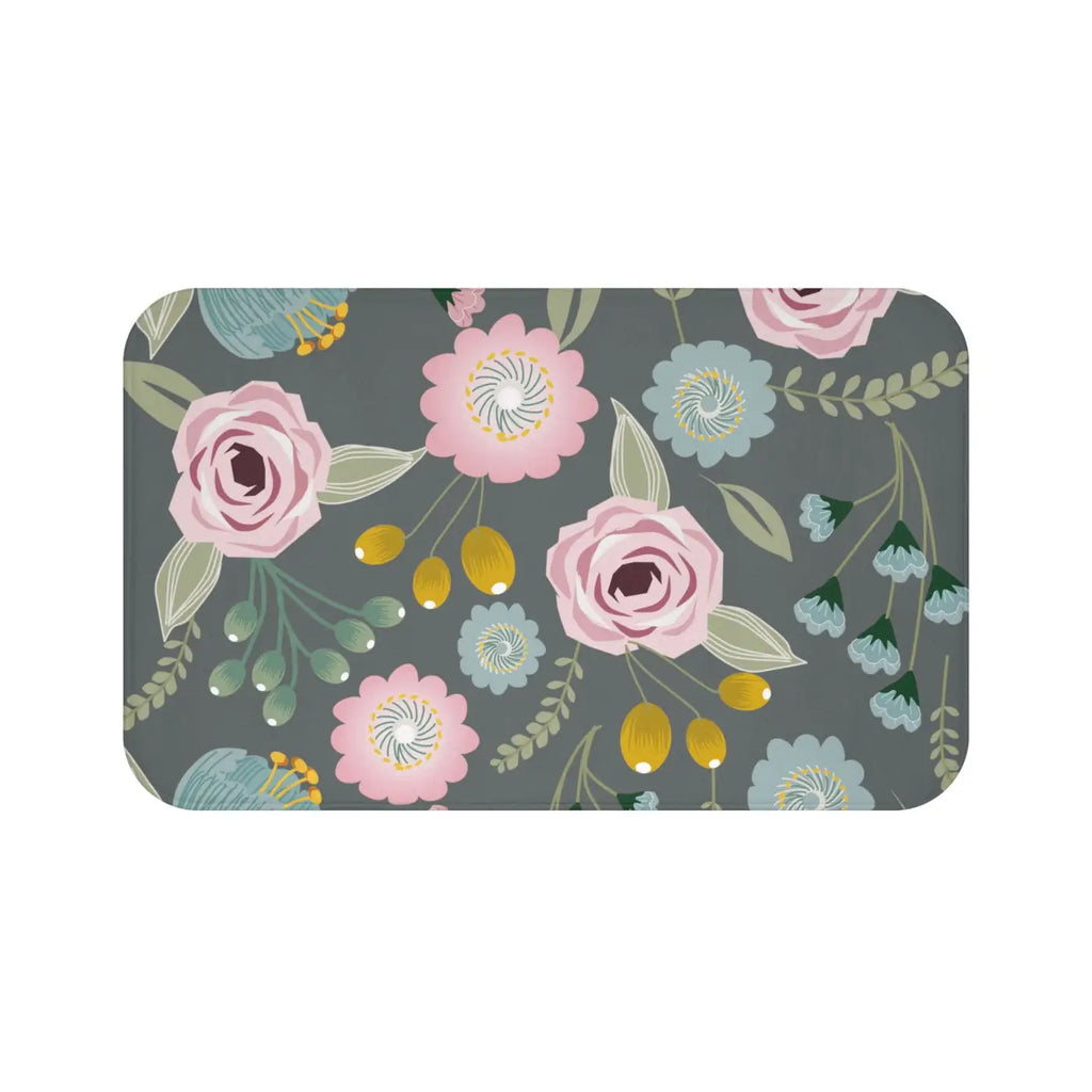 Floral Bath Rug - Plush Non-Slip Comfort - DipaliZ