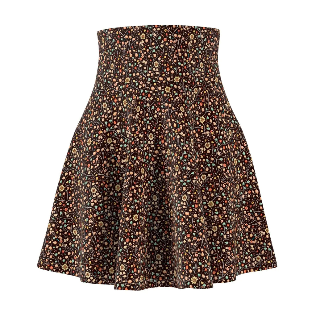 Floral Pattern Skater Skirt - Chic Runway Ready Style - DipaliZ