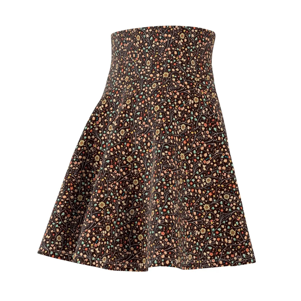 Floral Pattern Skater Skirt - Chic Runway Ready Style - DipaliZ