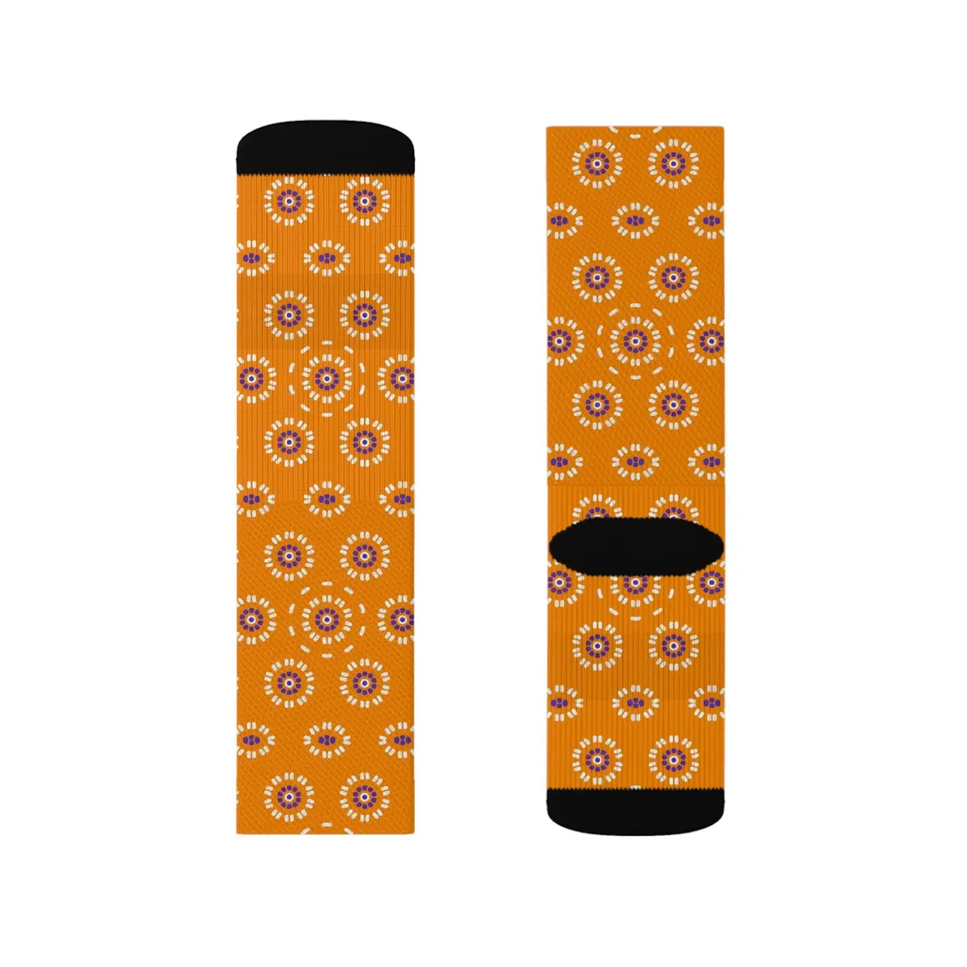 Vibrant Floral Pattern Sublimation Socks - Eco-Friendly Gifts - DipaliZ