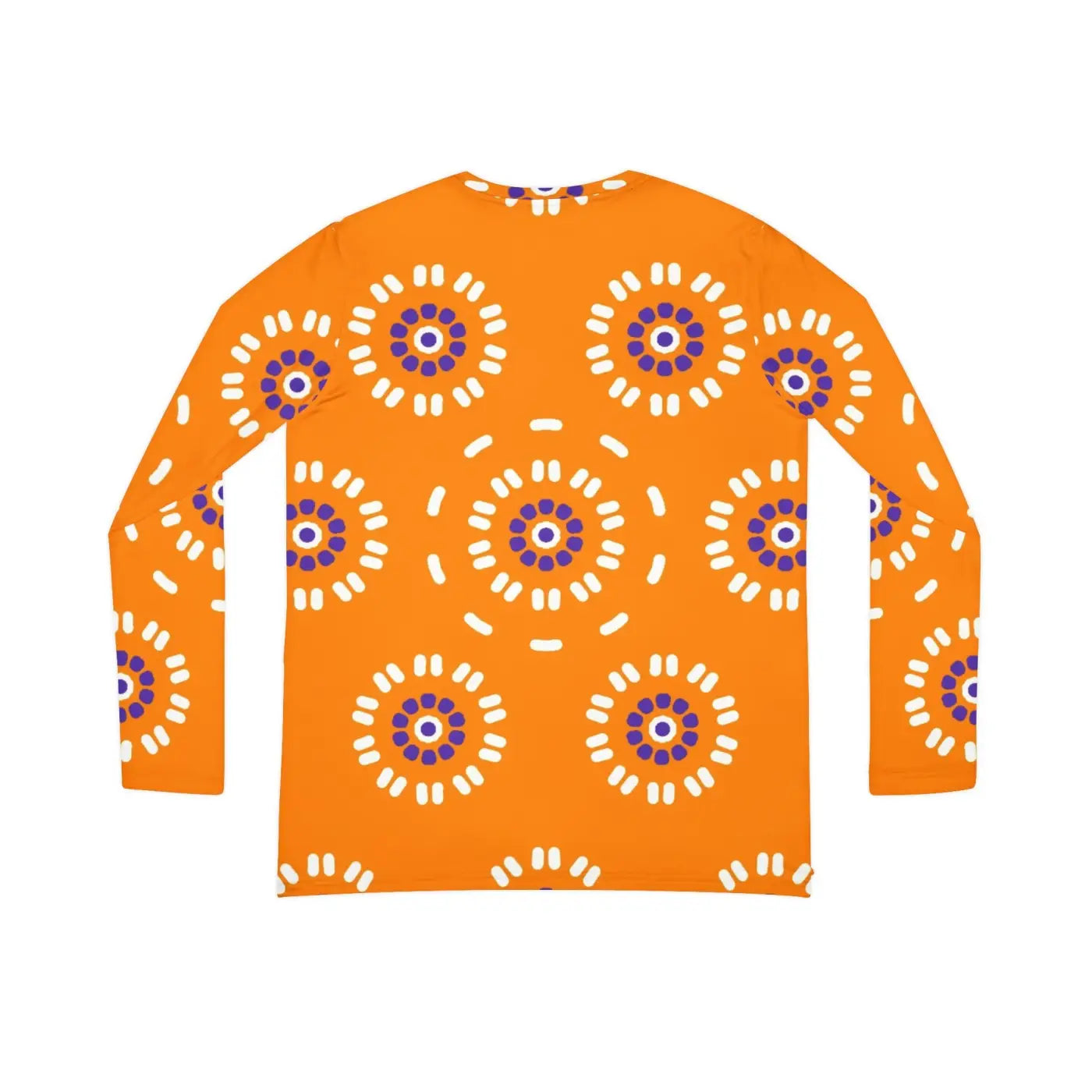 Orange Women's Tee - Floral Pattern V Neck Design - DipaliZ