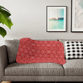 Sherpa Blanket - Pastel Red Floral Pattern - DipaliZ