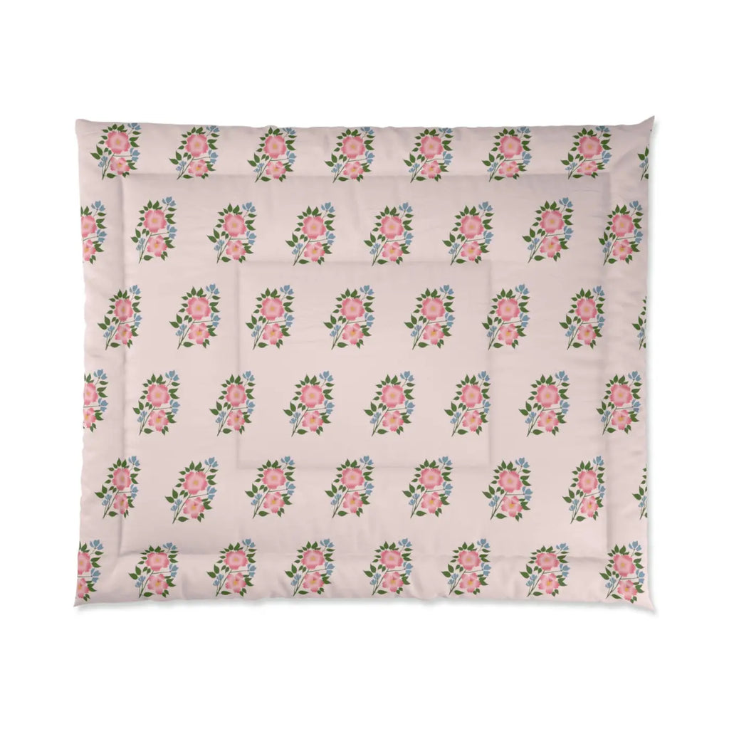 Floral Pattern Comforter - Luxe Bedding for Her - DipaliZ