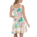 Floral Pattern Skater Dress - Vibrant Twirl Style - DipaliZ