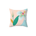 Floral Pattern Throw Pillow - Polyester Square - DipaliZ
