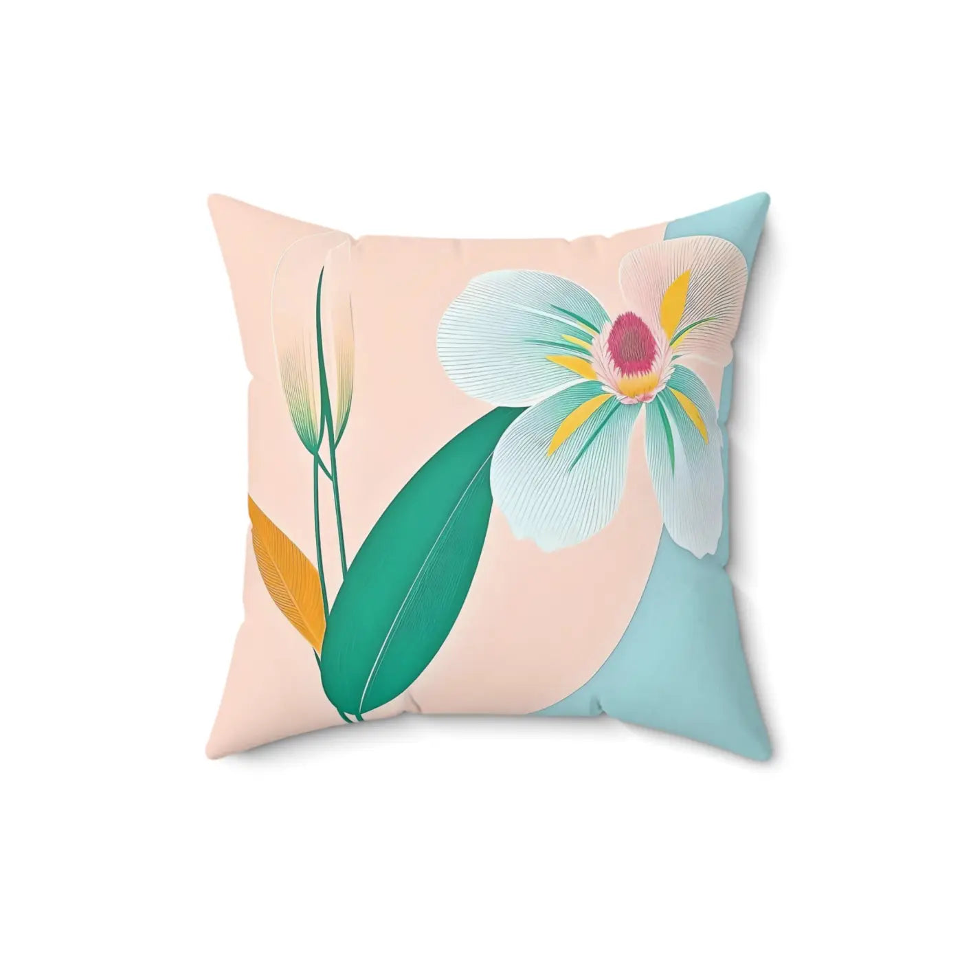 Floral Pattern Throw Pillow - Polyester Square - DipaliZ