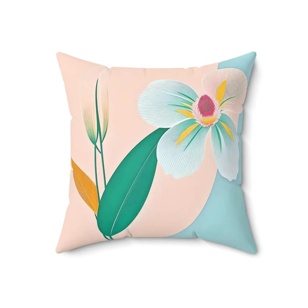 Floral Pattern Throw Pillow - Polyester Square - DipaliZ