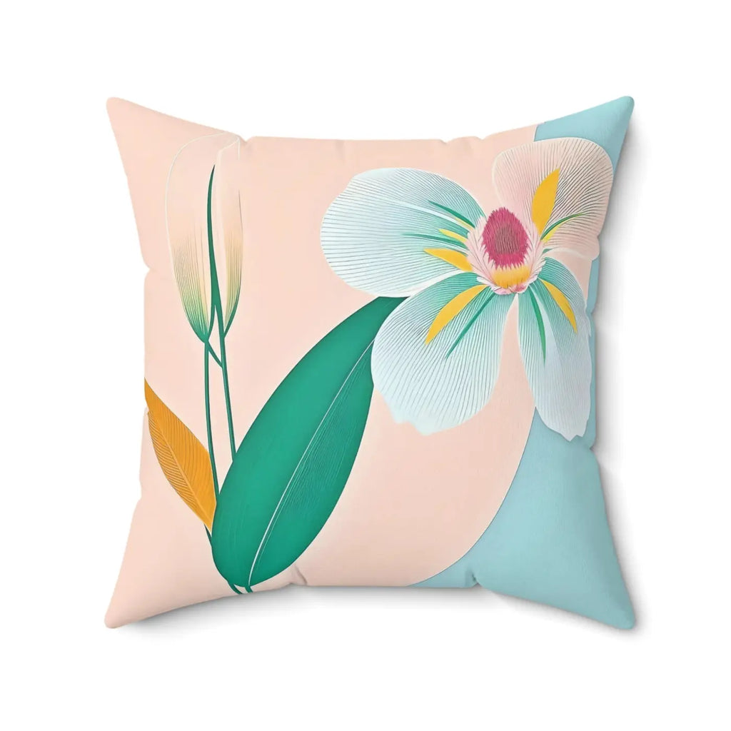 Floral Pattern Throw Pillow - Polyester Square - DipaliZ