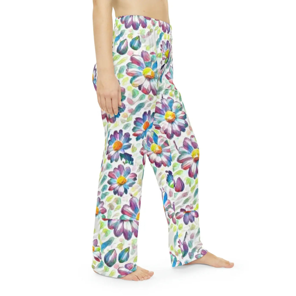 Women's Pajama Pants - Floral Pattern Loungewear - DipaliZ