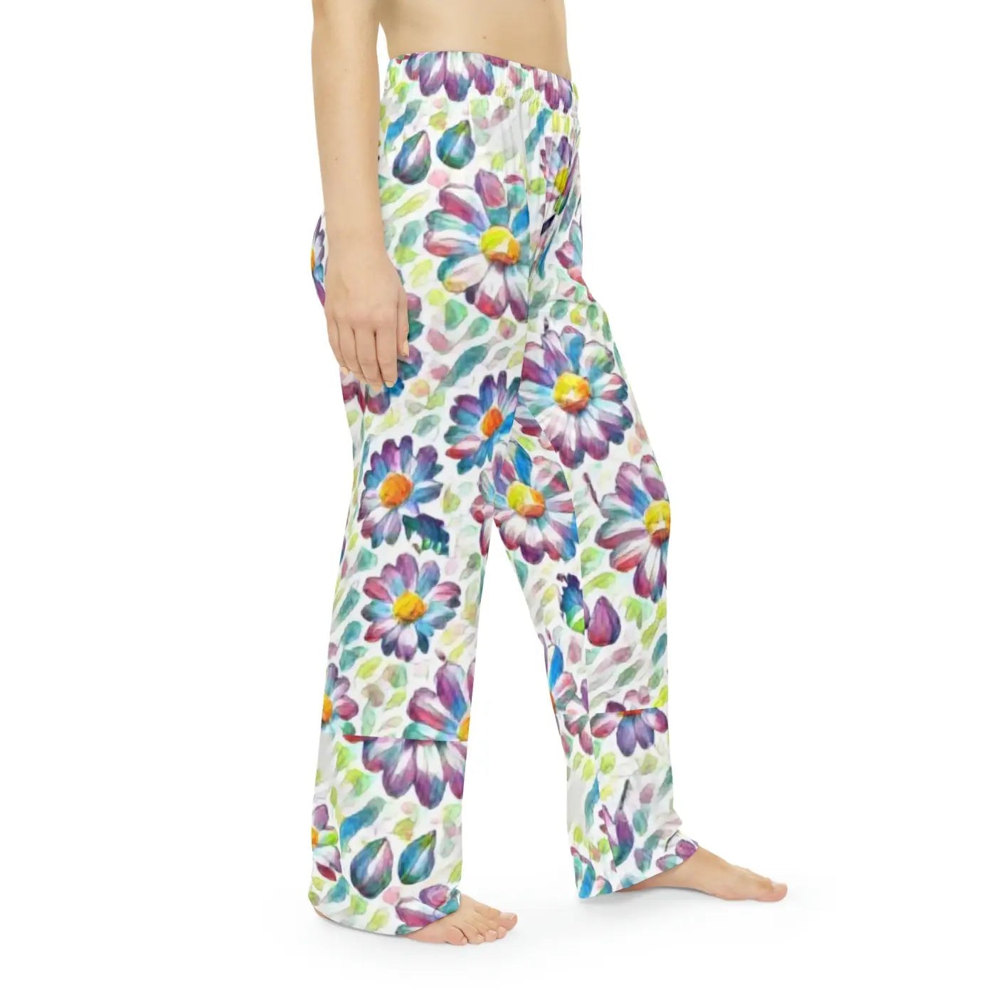 Women's Pajama Pants - Floral Pattern Loungewear - DipaliZ