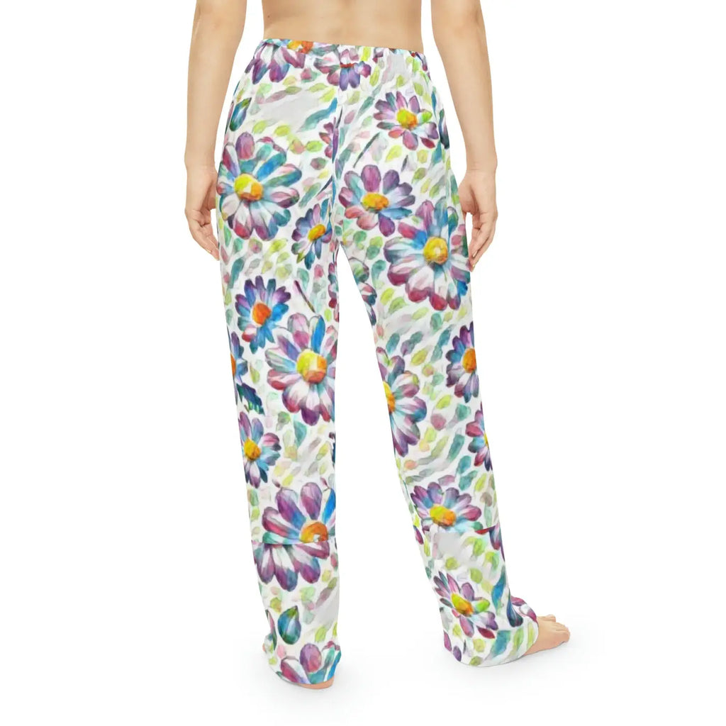 Women's Pajama Pants - Floral Pattern Loungewear - DipaliZ