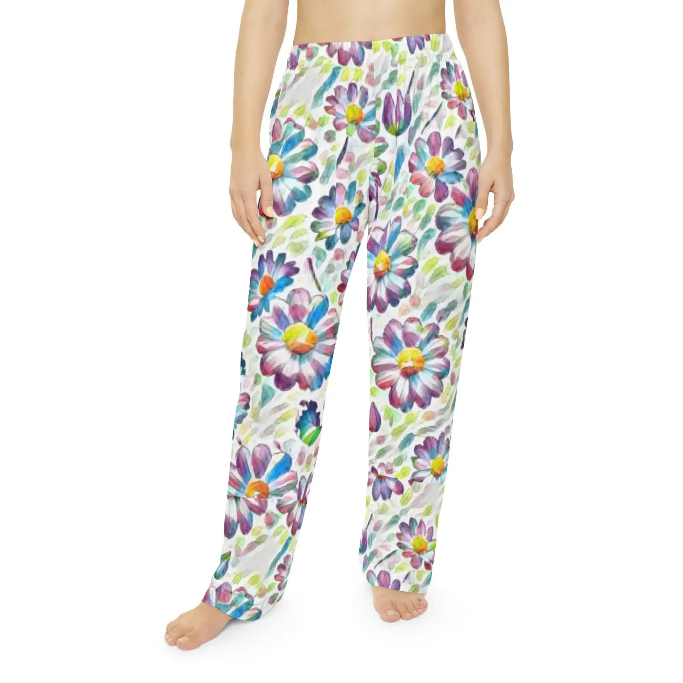 Women's Pajama Pants - Floral Pattern Loungewear - DipaliZ