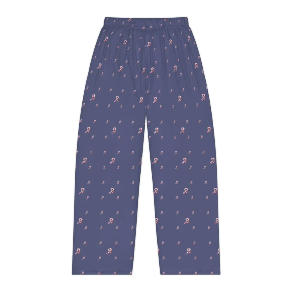 Floral Pattern Pajama Pants - Purple Loungewear - DipaliZ