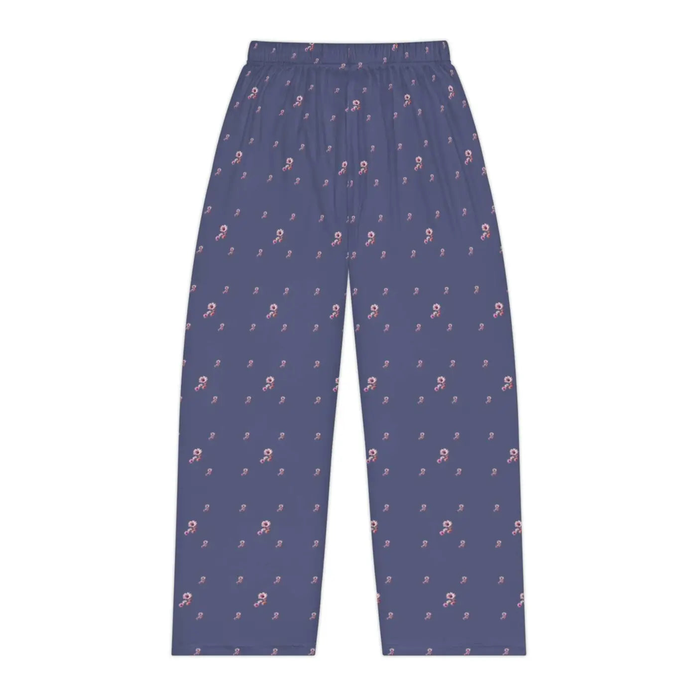 Floral Pattern Pajama Pants - Purple Loungewear - DipaliZ