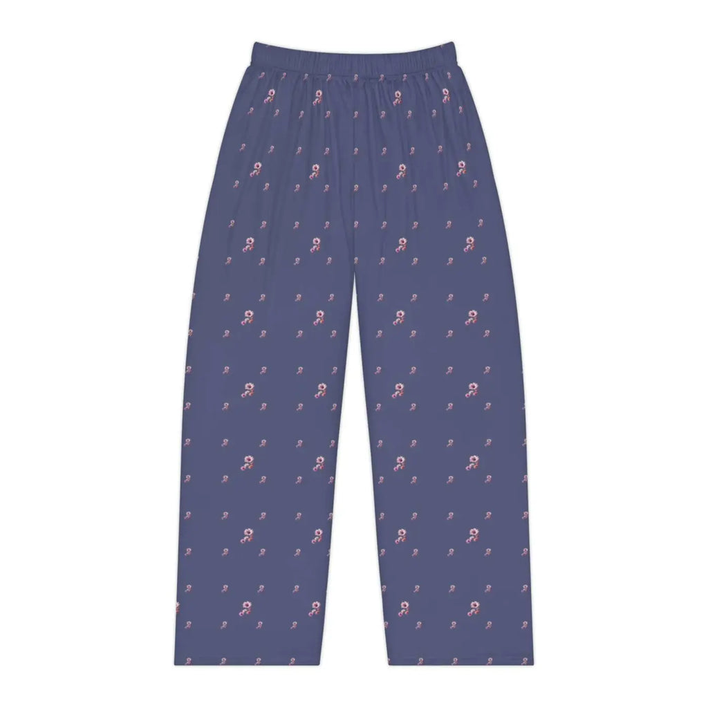 Floral Pattern Pajama Pants - Purple Loungewear - DipaliZ
