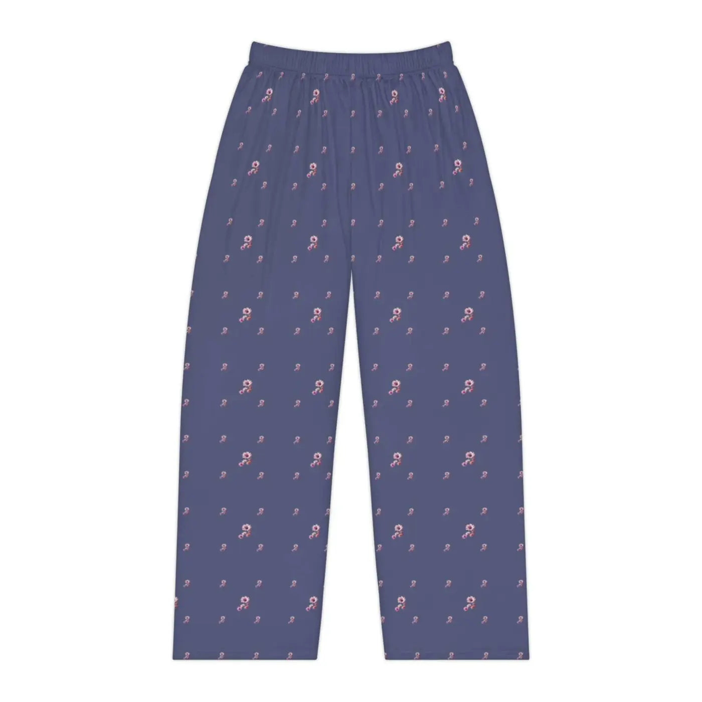 Floral Pattern Pajama Pants - Purple Loungewear - DipaliZ