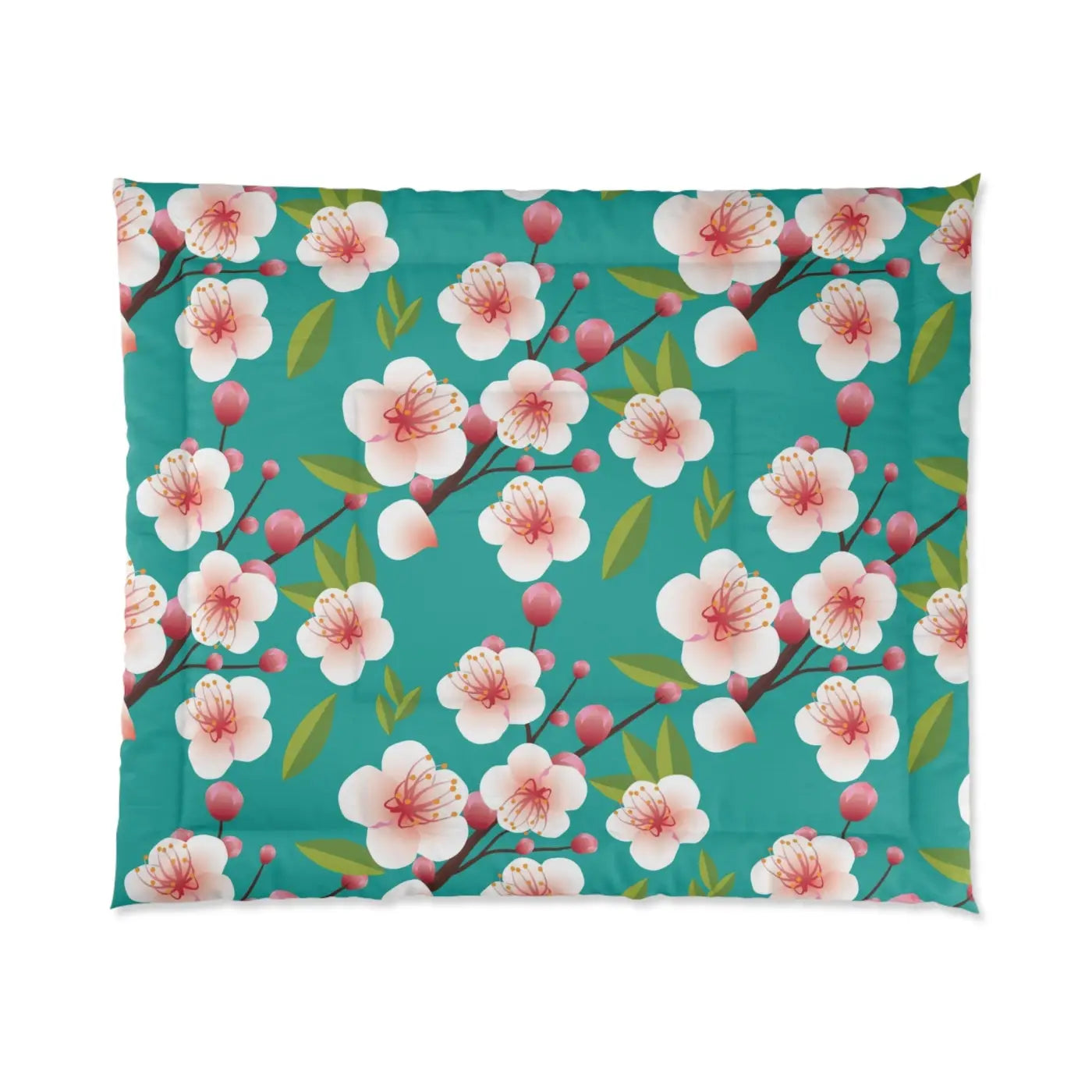 Floral Polyester Comforter - Cozy Bedroom Style - DipaliZ