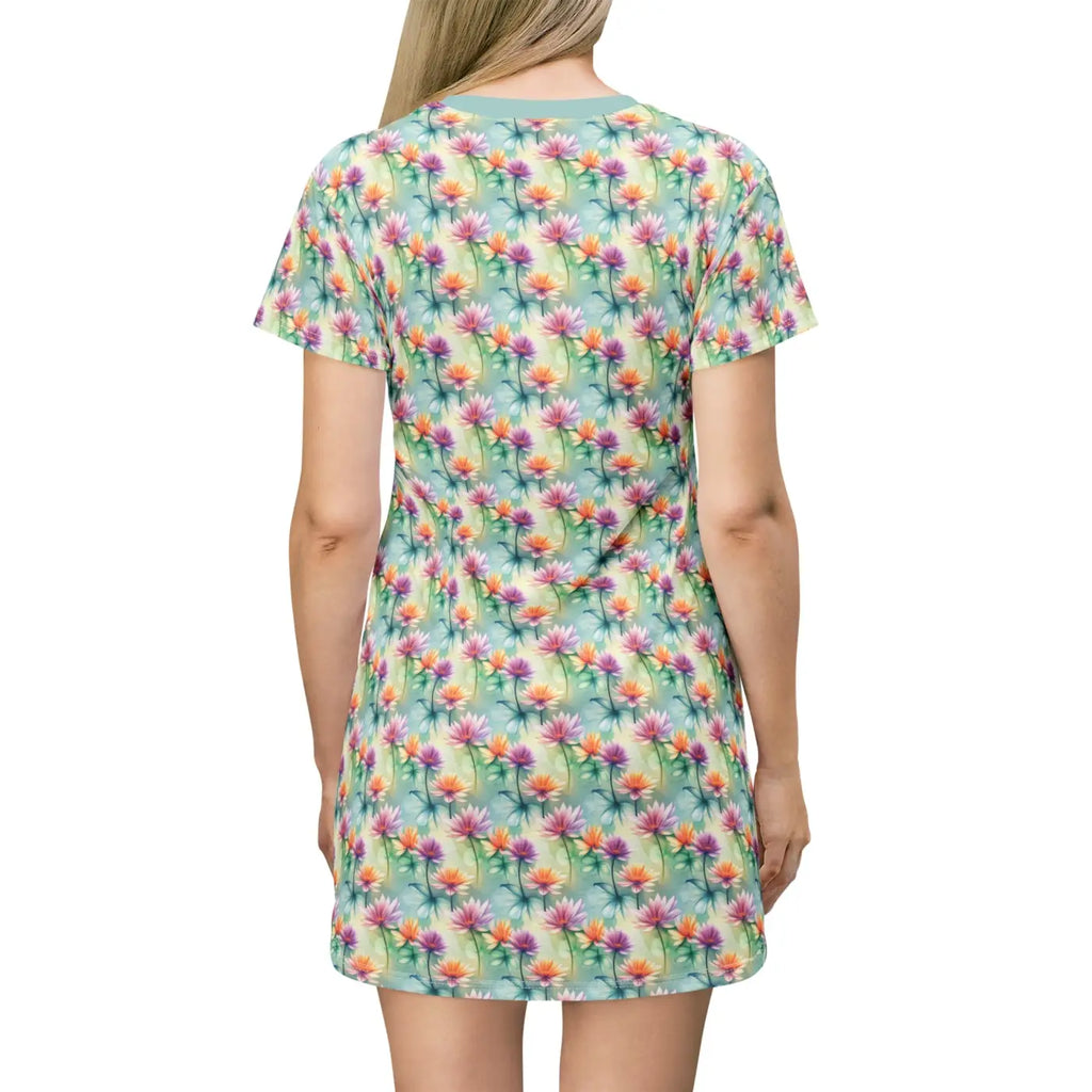 Floral Print Shirt Dress - Casual Comfort Style - DipaliZ