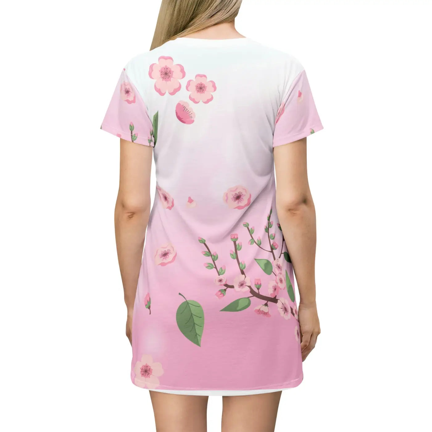 Floral Print Shirt Dress - Pink Botanical Design - DipaliZ