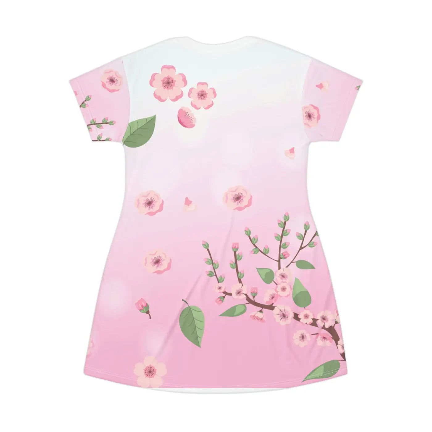 Floral Print Shirt Dress - Pink Botanical Design - DipaliZ